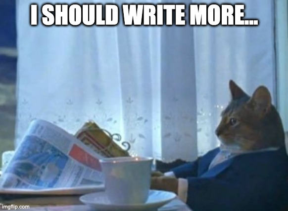 i should write more